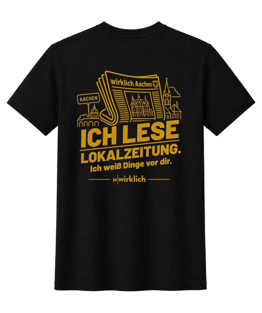 Aachen "Ich lese Lokalzeitung" T-Shirt UNISEX