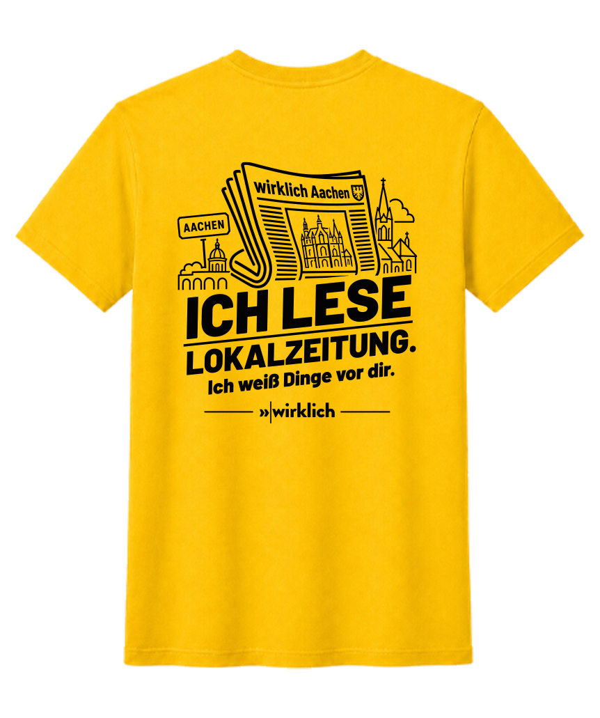 Aachen "Ich lese Lokalzeitung" T-Shirt UNISEX