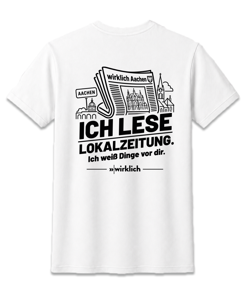 Aachen "Ich lese Lokalzeitung" T-Shirt UNISEX